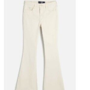 Hollister White Vintage Wide Flare Jeans High Rise Jr Long NWT!! 🆕📦⌚🏃🏻💨⚡🚚